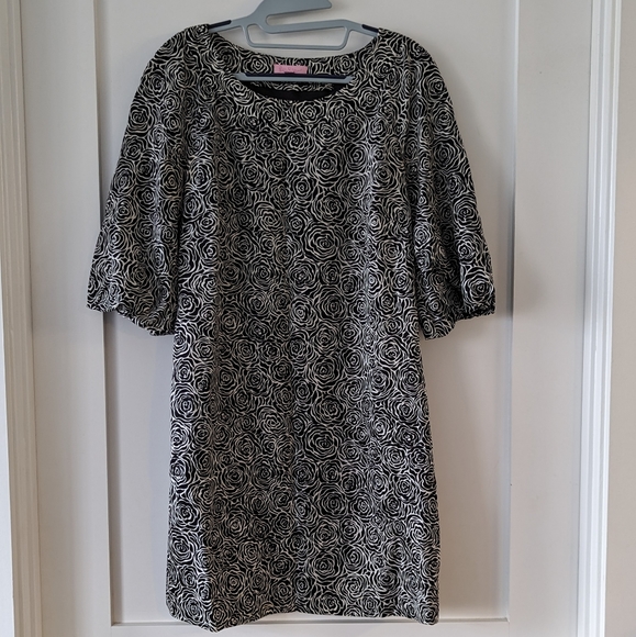 Lilly Pulitzer Dresses & Skirts - Lilly Pulitzer silk dress | size 8 | black and white rose
